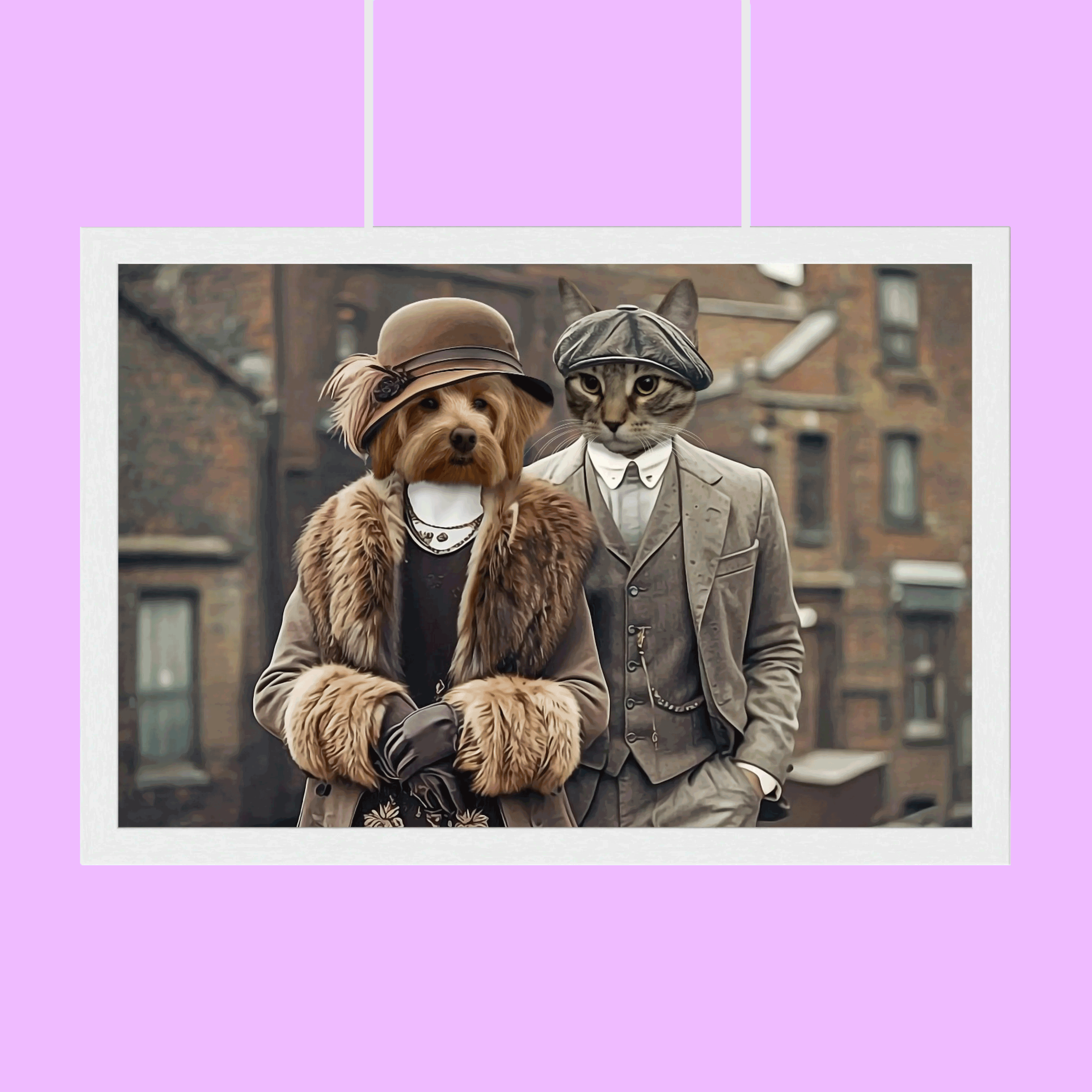 Peaky Blinders Couple Pet Portrait